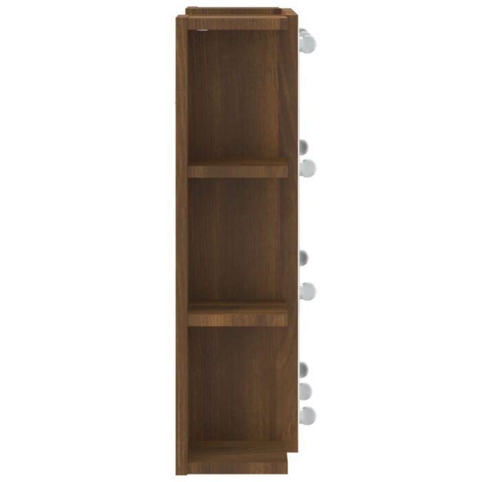Armoire à miroir avec LED Chêne marron 70x16,5x60 cm – Image 7