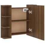 Armoire à miroir avec LED Chêne marron 70x16,5x60 cm – Image 9