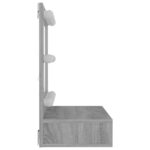 Armoire à miroir avec LED Sonoma gris 60x31,5x62 cm – Image 4