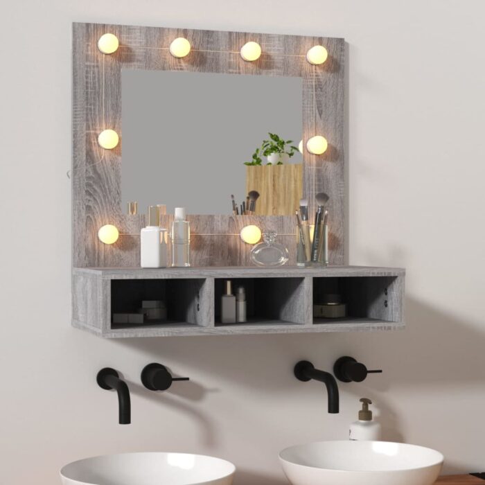 VXL8720287087359_m_en_hd_1.jpg Armoire à miroir avec LED Sonoma gris 60x31,5x62 cm – Image 1