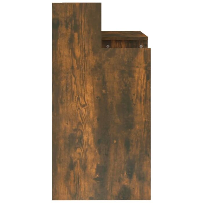 Bureau et lumières LED Chêne fumé 97x45x90 cm Bois d'ingénierie – Image 7