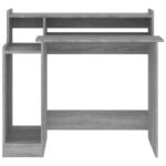 Bureau et lumières LED Sonoma gris 97x45x90cm Bois d'ingénierie – Image 6