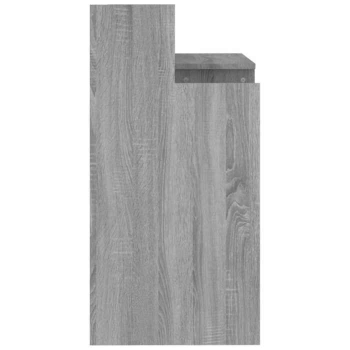 Bureau et lumières LED Sonoma gris 97x45x90cm Bois d'ingénierie – Image 7