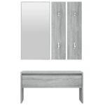 Ensemble de meubles de couloir Sonoma gris Bois d'ingénierie – Image 3