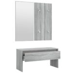 Ensemble de meubles de couloir Sonoma gris Bois d'ingénierie – Image 4