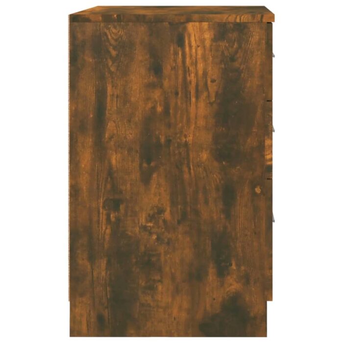 Table de chevet Chêne fumé 40x40x63 cm Bois d'ingénierie – Image 5