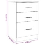 Table de chevet Chêne fumé 40x40x63 cm Bois d'ingénierie – Image 7