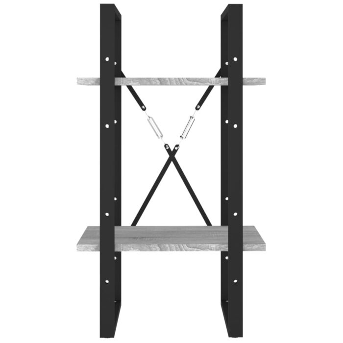 Bibliothèque 2 niveaux Sonoma gris 40x30x70cm Bois d'ingénierie – Image 3