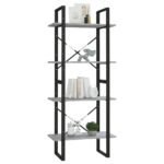 Bibliothèque 4 niveaux Sonoma gris 60x30x140 cm – Image 2
