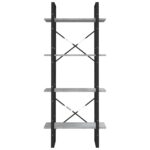 Bibliothèque 4 niveaux Sonoma gris 60x30x140 cm – Image 3