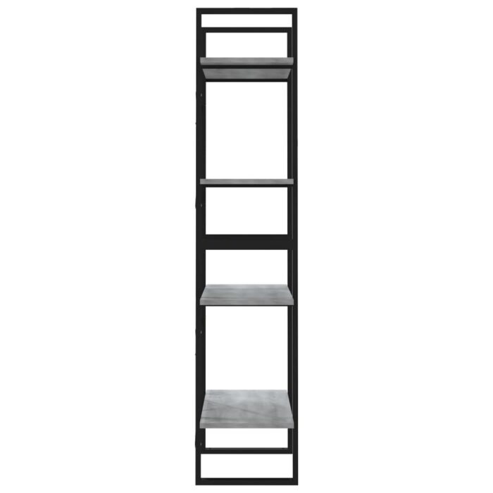 Bibliothèque 4 niveaux Sonoma gris 60x30x140 cm – Image 4