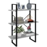 Bibliothèque Sonoma gris 80x30x105 cm Bois d'ingénierie – Image 2