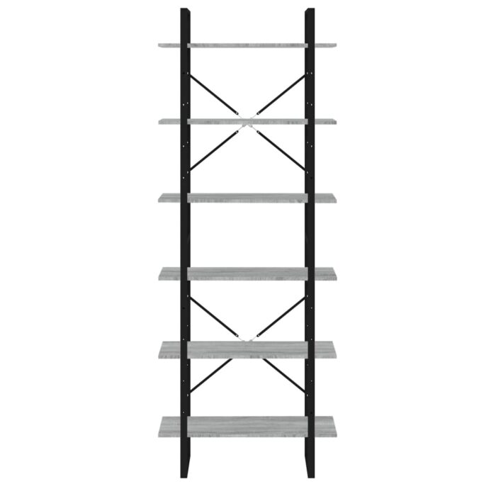 Armoire haute Sonoma gris 80x30x210 cm Bois d'ingénierie – Image 3