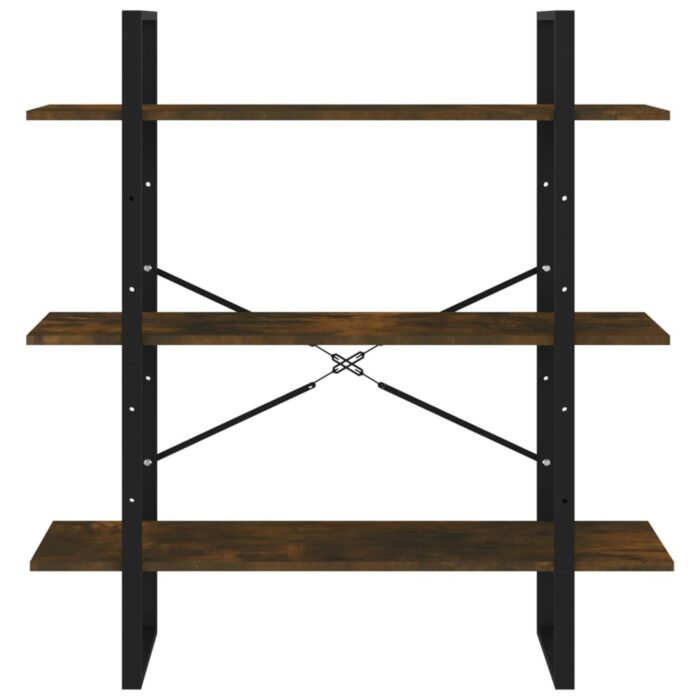 Bibliothèque Chêne fumé 100x30x105 cm Bois d'ingénierie – Image 3