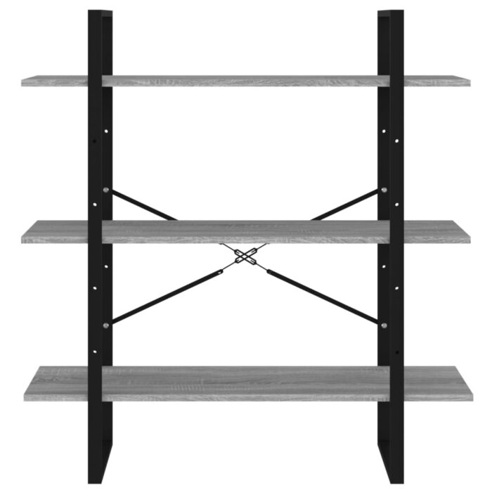 Bibliothèque Sonoma gris 100x30x105 cm Bois d'ingénierie – Image 3