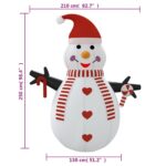 Bonhomme de neige gonflable avec LED 250 cm – Image 10