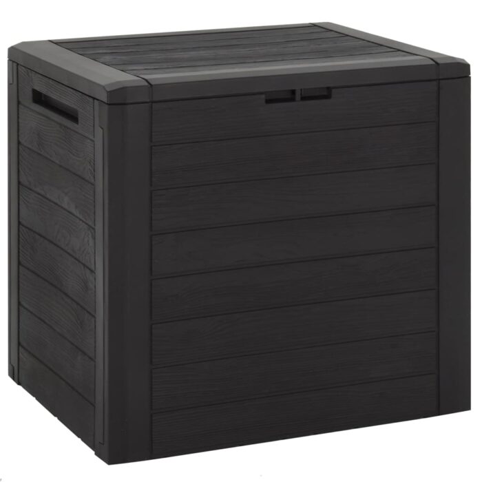 Boîte de stockage de jardin Marron 58,5x46x55 cm Polypropylène – Image 1