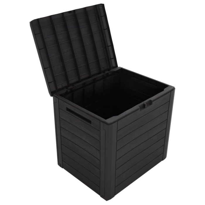 Boîte de stockage de jardin Marron 58,5x46x55 cm Polypropylène – Image 4