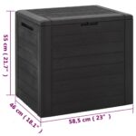 Boîte de stockage de jardin Marron 58,5x46x55 cm Polypropylène – Image 8