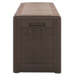 Boîte de stockage de jardin Marron 119x48x60 cm Polypropylène – Image 4