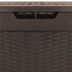 Boîte de stockage de jardin Marron 119x48x60 cm Polypropylène – Image 5
