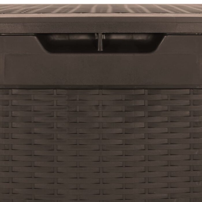 Boîte de stockage de jardin Marron 119x48x60 cm Polypropylène – Image 5