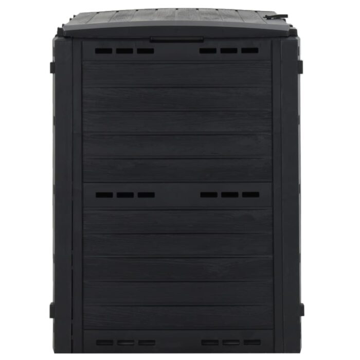 Composteur de jardin Noir 280 L Polypropylène – Image 2