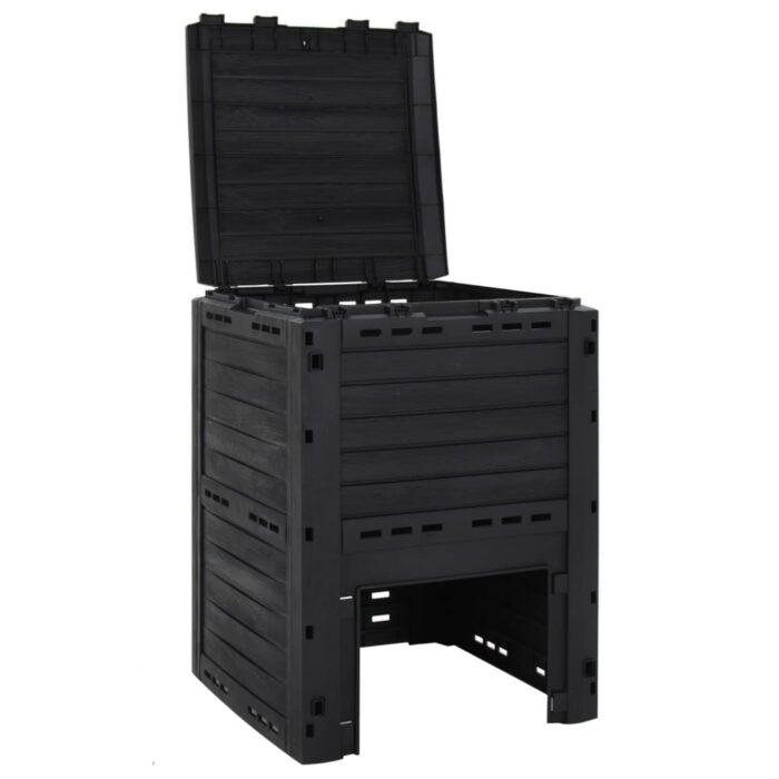 Composteur de jardin Noir 280 L Polypropylène – Image 4