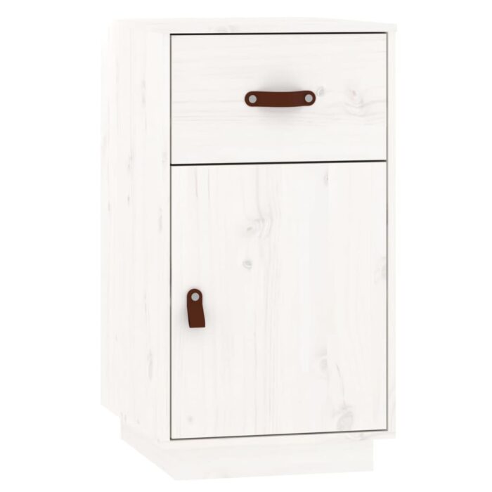 Ensemble de coiffeuse avec LED Blanc Bois de pin solide – Image 7