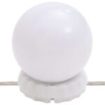 Ensemble de coiffeuse avec LED Blanc Bois d'ingénierie – Image 8