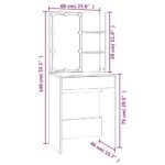 Ensemble de coiffeuse avec LED Chêne sonoma Bois d'ingénierie – Image 12