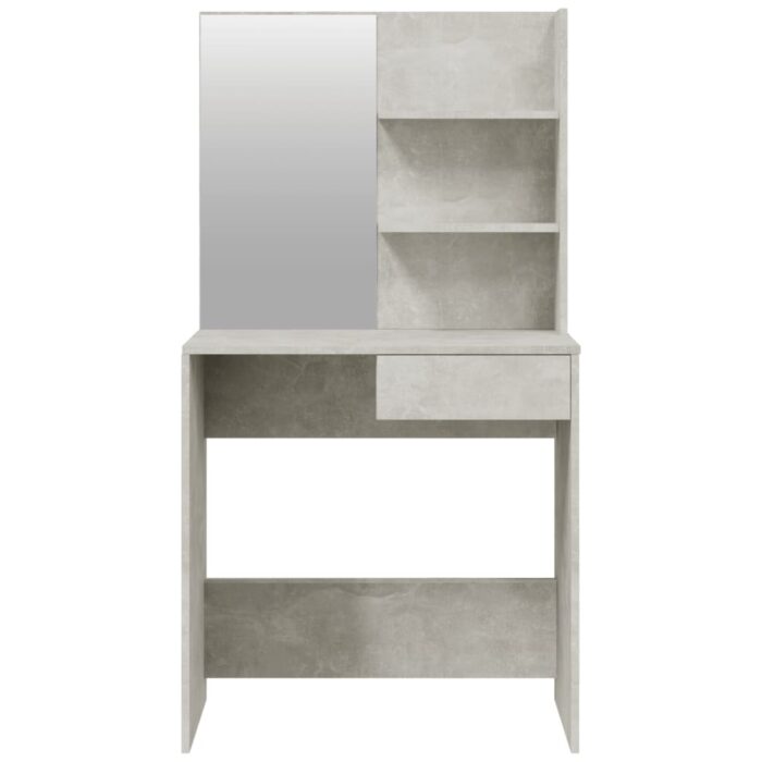 Ensemble de coiffeuse Gris béton 74,5x40x141 cm – Image 4