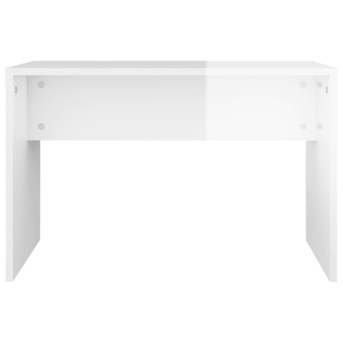 Ensemble de coiffeuse Blanc brillant 74,5x40x141 cm – Image 6