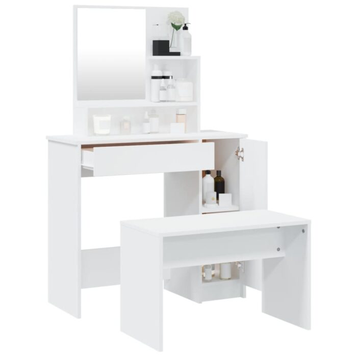 Ensemble de coiffeuse Blanc 86,5x35x136 cm – Image 2