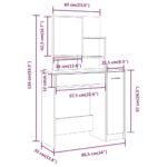 Ensemble de coiffeuse Blanc 86,5x35x136 cm – Image 7