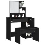 Ensemble de coiffeuse noir 86,5x35x136 cm – Image 2