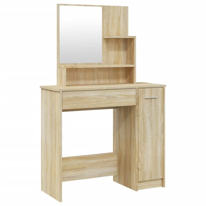 Ensemble de coiffeuse Chêne Sonoma 86,5x35x136 cm – Image 3