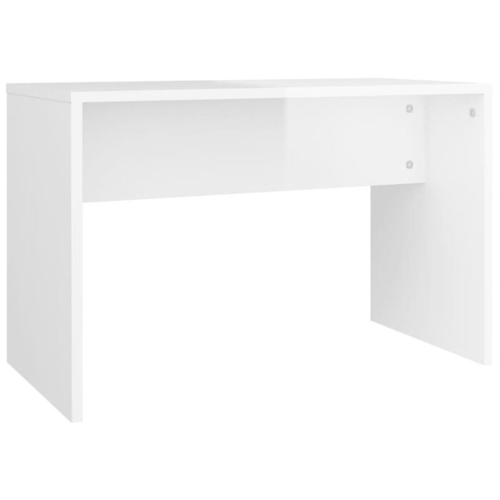 Ensemble de coiffeuse Blanc brillant 86,5x35x136 cm – Image 5