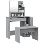 Ensemble de coiffeuse Sonoma gris 86,5x35x136 cm – Image 2