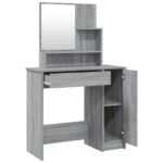 Ensemble de coiffeuse Sonoma gris 86,5x35x136 cm – Image 3