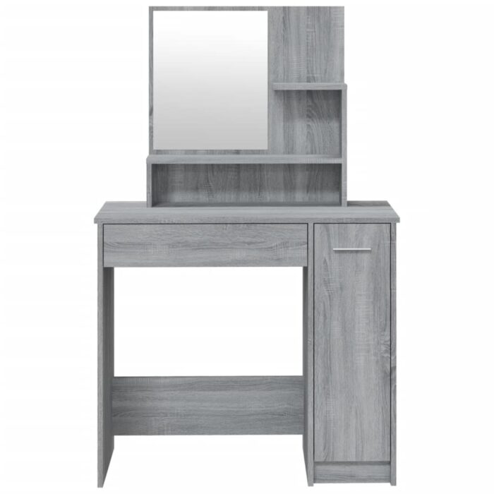 Ensemble de coiffeuse Sonoma gris 86,5x35x136 cm – Image 4