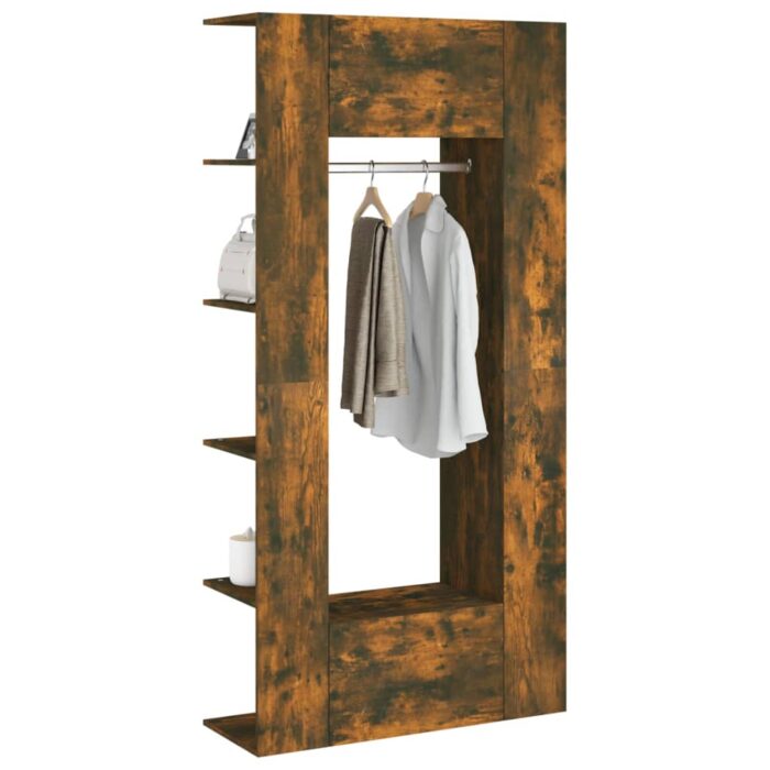 Armoires de couloir 2 pcs chêne fumé bois d'ingénierie – Image 2