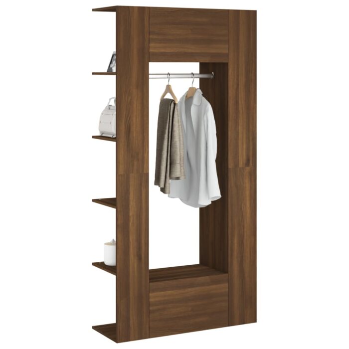 Armoires de couloir 2 pcs Chêne marron Bois d'ingénierie – Image 2