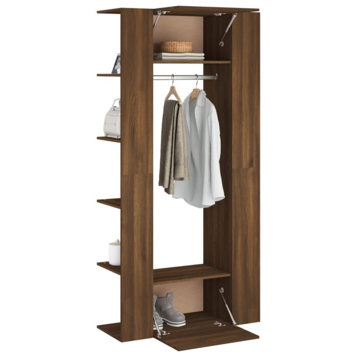 Armoires de couloir 2 pcs Chêne marron Bois d'ingénierie – Image 3