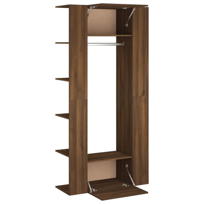 Armoires de couloir 2 pcs Chêne marron Bois d'ingénierie – Image 4