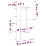 Armoires de couloir 2 pcs Chêne marron Bois d'ingénierie – Image 9