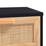 Table basse Noir 80x40x30 cm Bois d'ingénierie et pin massif – Image 4