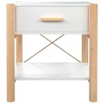 Tables de chevet 2 pcs Blanc 42x38x45 cm Bois d’ingénierie – Image 4
