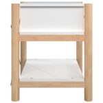 Tables de chevet 2 pcs Blanc 42x38x45 cm Bois d’ingénierie – Image 5