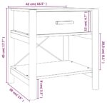 Tables de chevet 2 pcs Noir 42x38x45 cm Bois d’ingénierie – Image 7